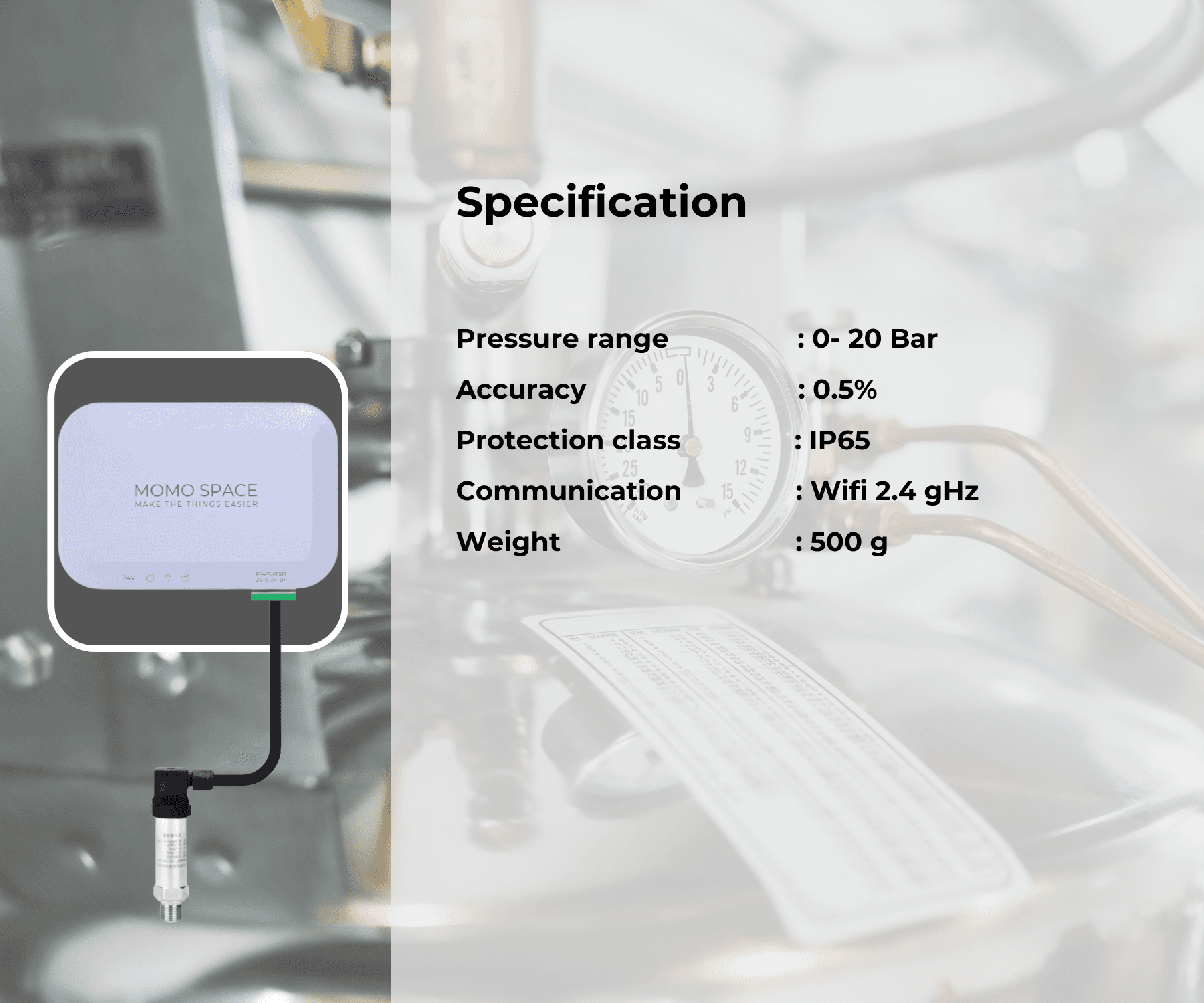 ระบบติดตามค่าเเรงดันน้ำเเละเเรงดันลม แบบเรียลไทม์ด้วย | Smart Pressure sensor 3