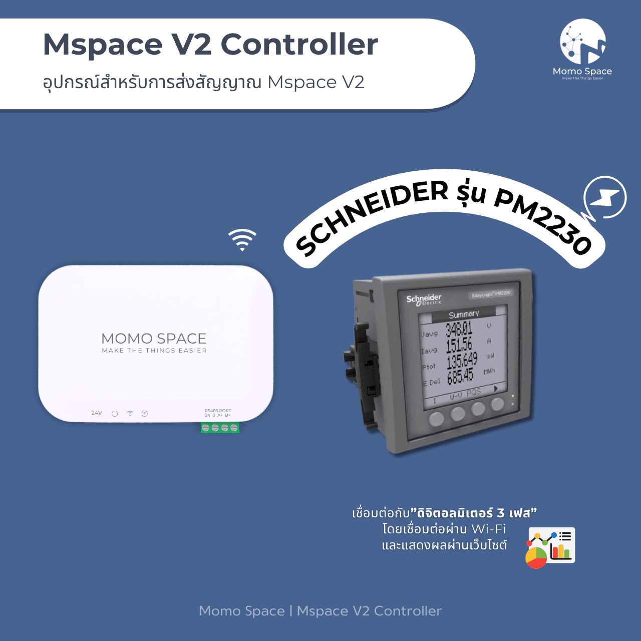 Mspace V2 for Digital Meter | อุปกรณ์รับ-ส่งข้อมูลสำหรับดิจิตอลเพาเวอร์มิเตอร์ 3 เฟสออนไลน์ 6