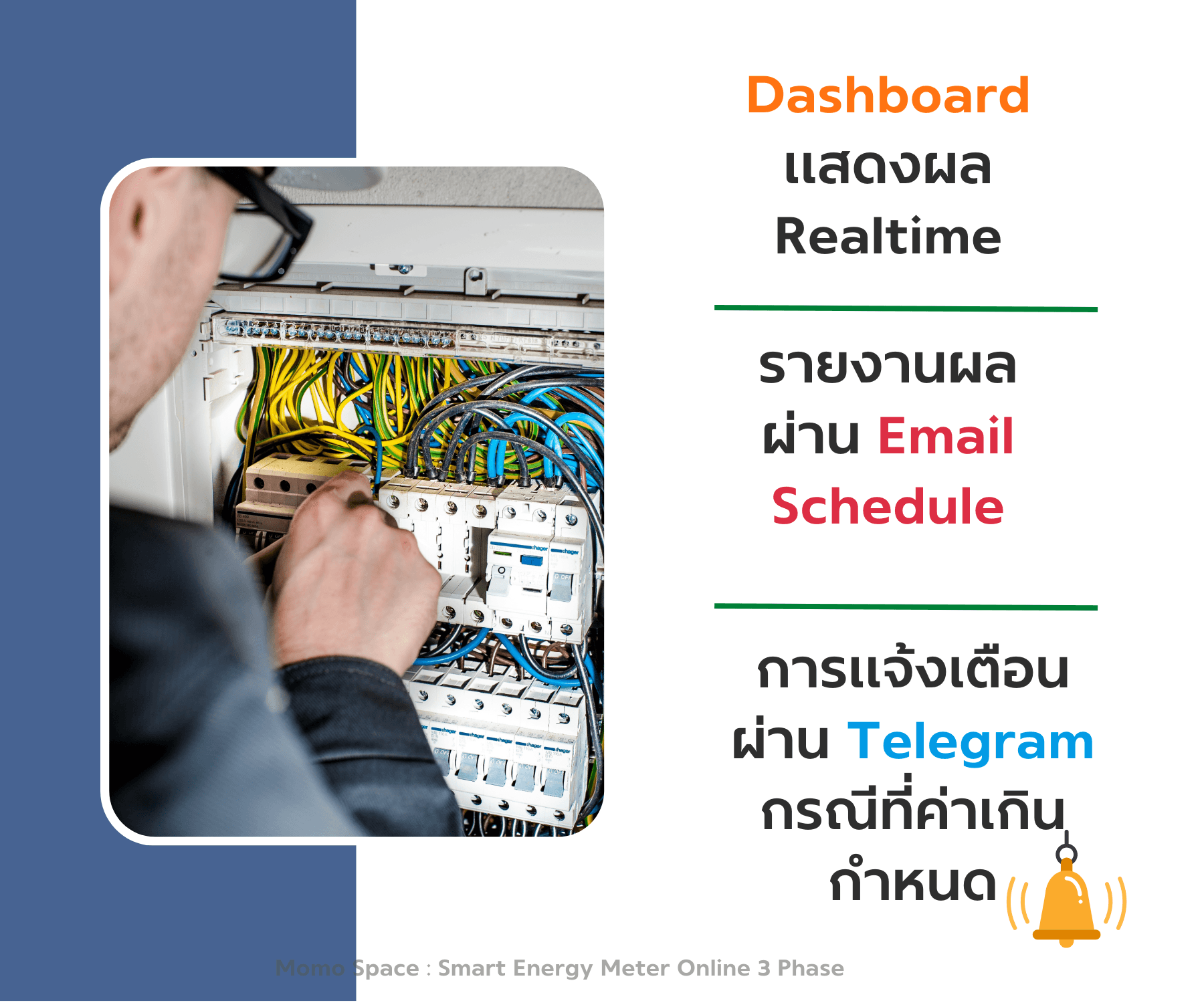 Smart Meter 3 Phase Online (Wi-Fi) – CT Flexible Rogowski Coil ชุดวัดพลังงานไฟฟ้า 3 เฟสออนไลน์ การเชื่อมต่อแบบ Wi-Fi 2.4G 5